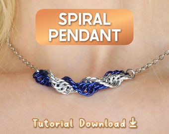 Spiral Pendant Tutorial | Learn how to make a Spiral Choker Necklace in this fun Jewelry Making Tutorial | Instant PDF Download