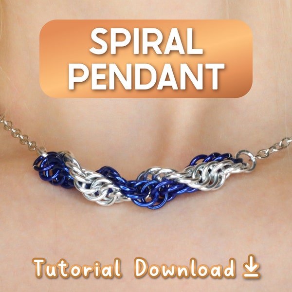 Spiral Pendant Tutorial | Learn how to make a Spiral Choker Necklace in this fun Jewelry Making Tutorial | Instant PDF Download