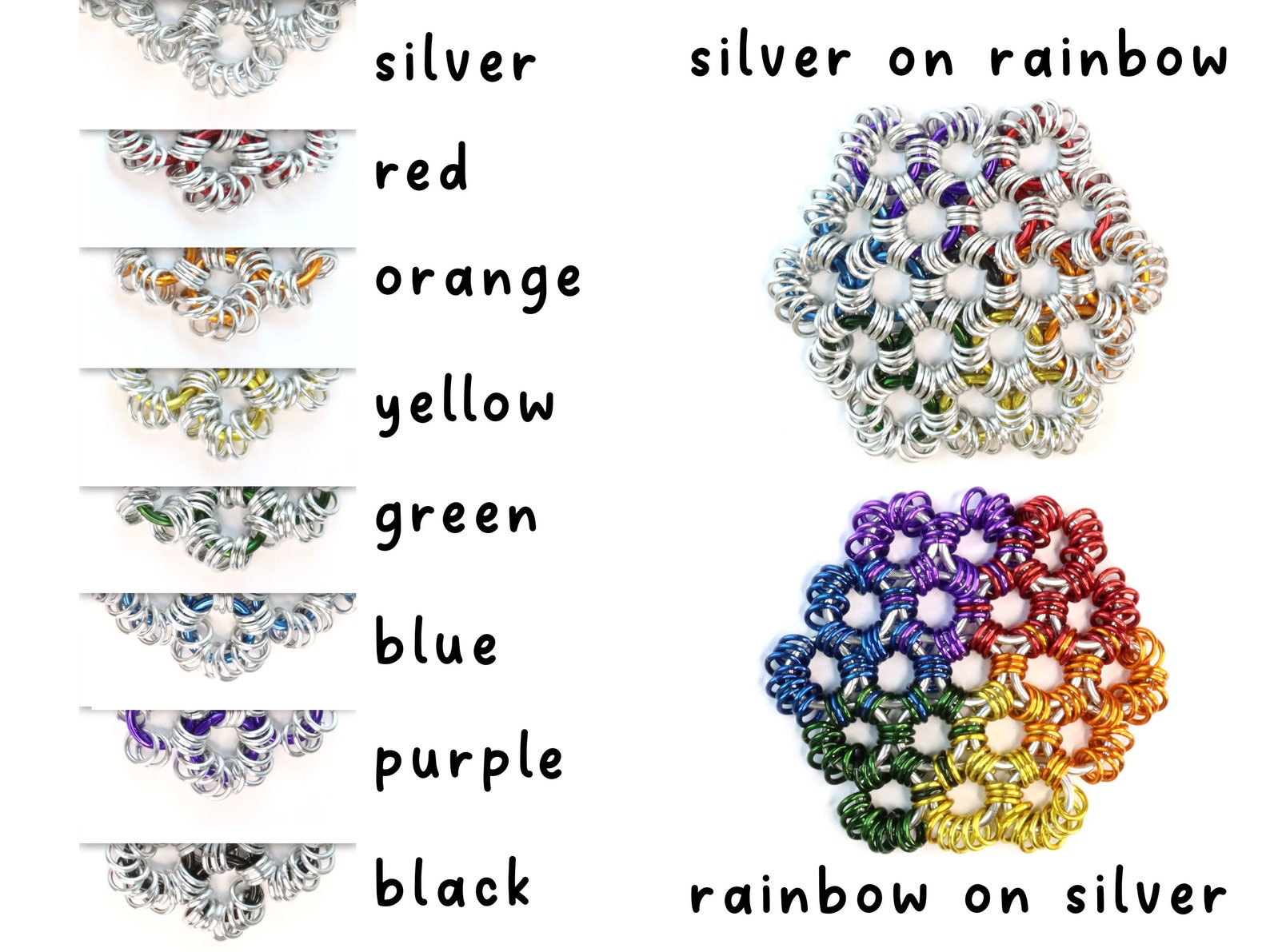 Hexagon Chainmail Fidget Toy - Metal Fidget Sheet Handmade in Your ...