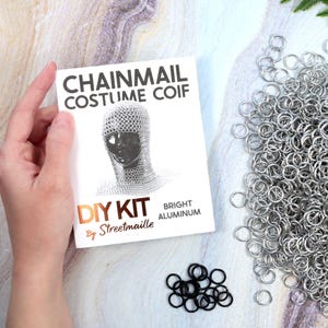 DIY Chainmail Coif Kit - Medieval Knight Hood Costume Armor Craft Supplies and Tutorial