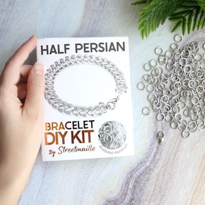 DIY Chain Bracelet Kit - Beginner Chainmail Jewelry Making Supplies and Tutorial