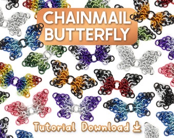 Chainmail Butterfly Tutorial | Learn How to Make a Wing Pendant Necklace with this Jewelry Making Guide and Patterns | Instant PDF Download