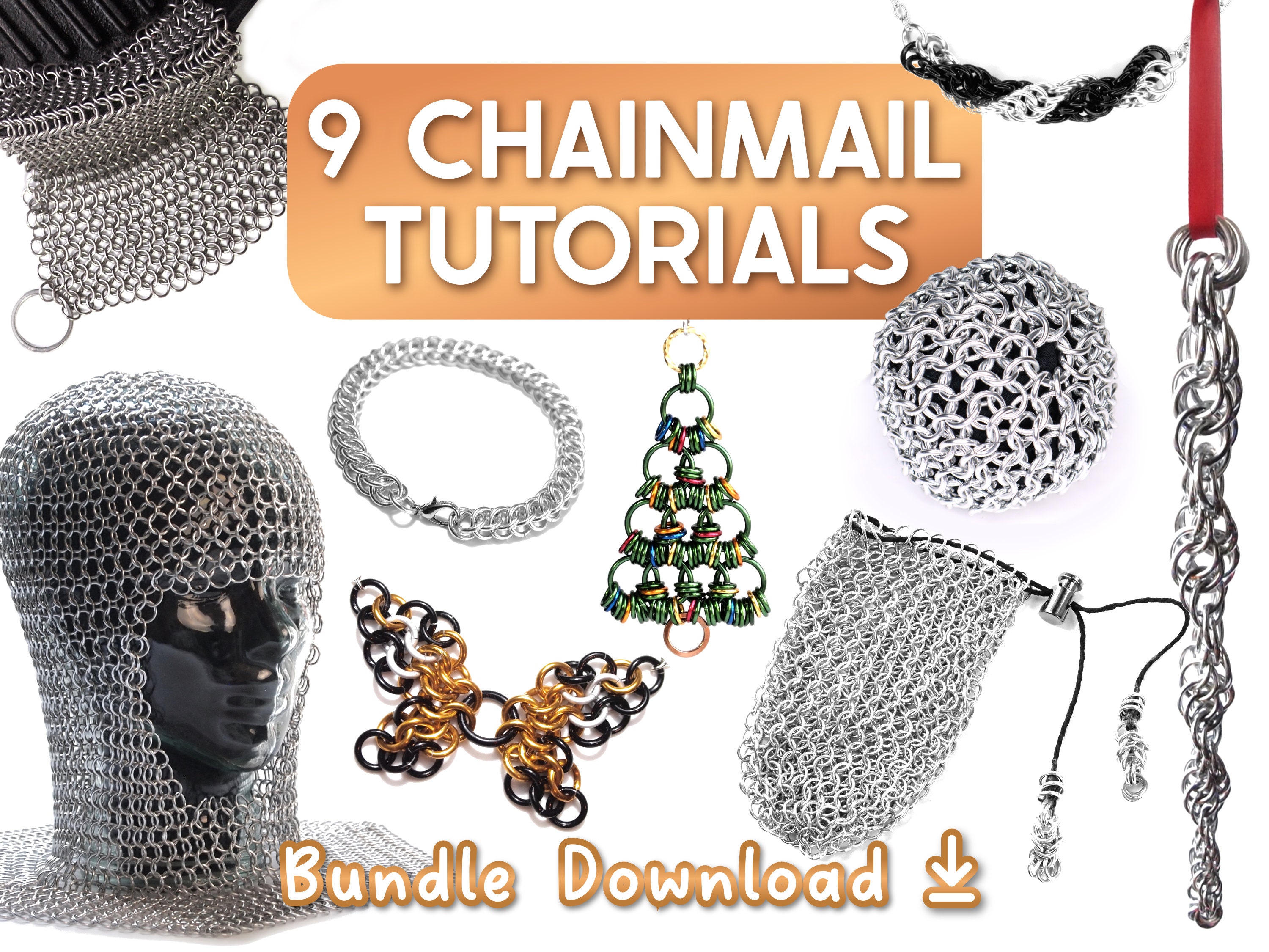 Half Persian 5 in 1 Bracelet Kit, Chainmaille Kit, Stainless Steel, Chainmail  Kit, Jump Rings, Chainmail Bracelet Kit, Chainmaille Tutorial 