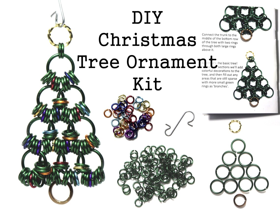 DIY Christmas Tree Ornament Kit Craft a Festive Shaggy Pine - Etsy