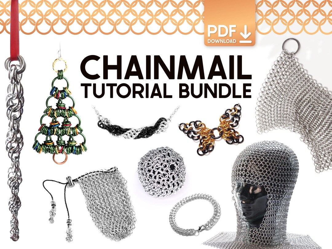 Chainmail Tutorial Bundle - Jewelry, Ornament, Gift, and Costume Craft ...