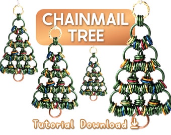 Chainmail Christmas Tree Tutorial | Learn how to Make a Pine Tree Shaped Holiday Ornament in this Beginner Tutorial | Instant PDF Download
