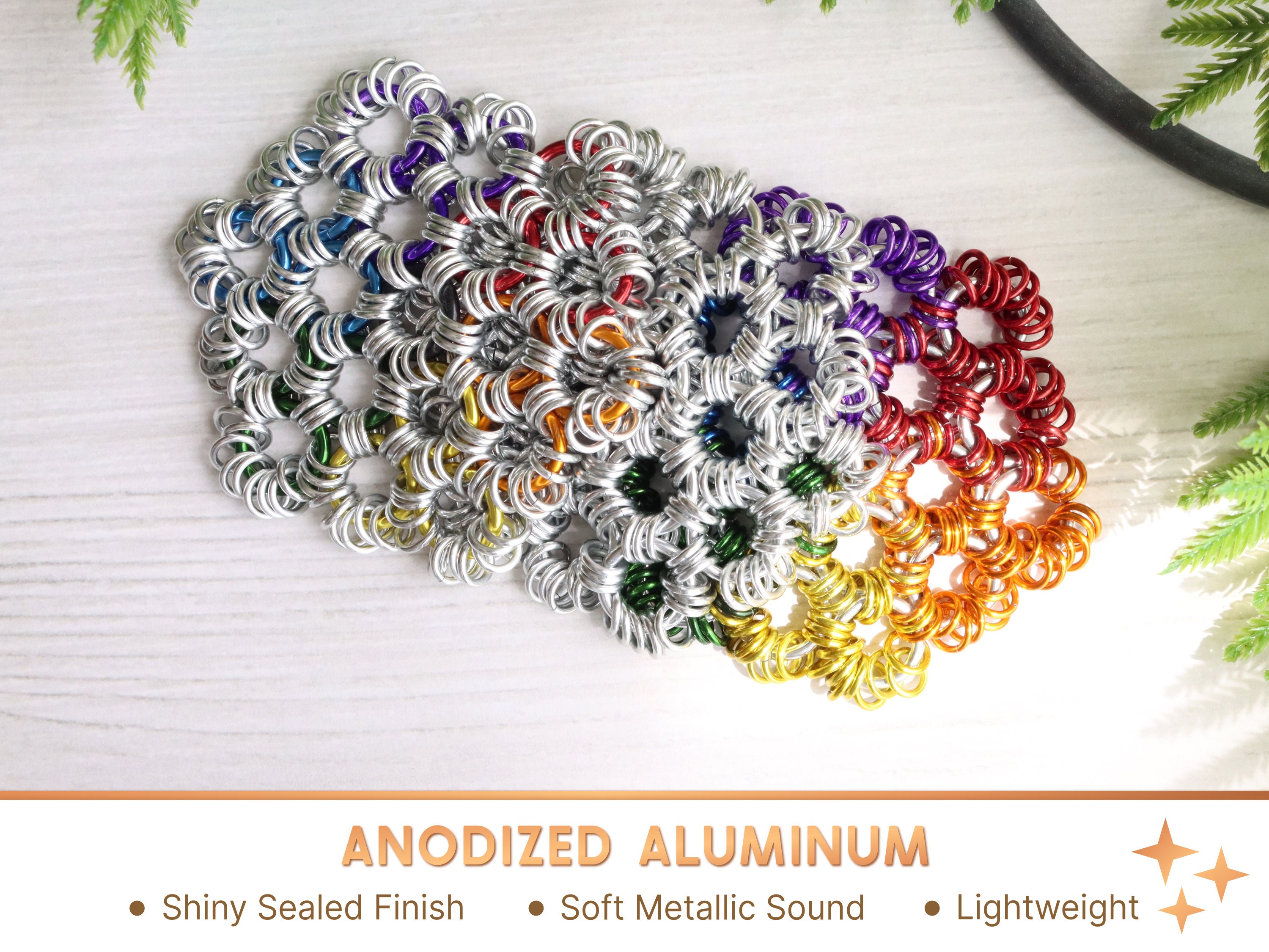 Hexagon Chainmail Fidget Toy - Metal Fidget Sheet Handmade in Your ...