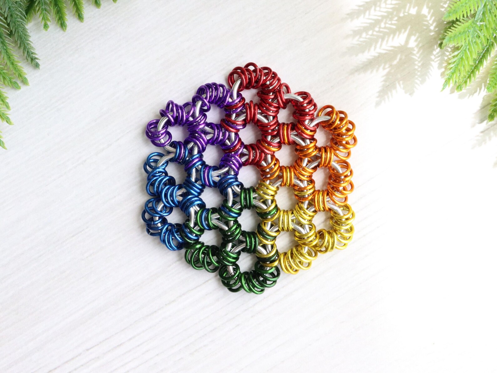 Hexagon Chainmail Fidget Toy - Metal Fidget Sheet Handmade in Your ...