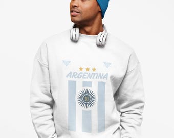 Argentina Messi Formation Sweatshirt | Unisex Football Lineup Crewneck | World Cup | Greatest XI ever