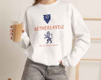 Netherlands Formation Sweatshirt | Unisex Football Lineup Crewneck | World Cup | Greatest XI ever Dutch