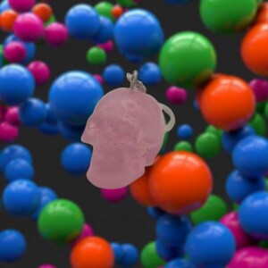 Pink Skull Keychain
