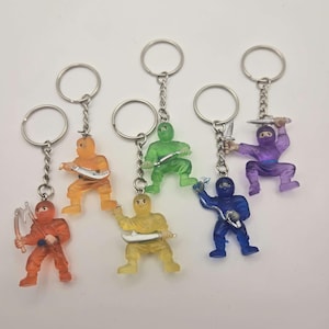 Assorted Nostalgic Ninja Figure Keychain