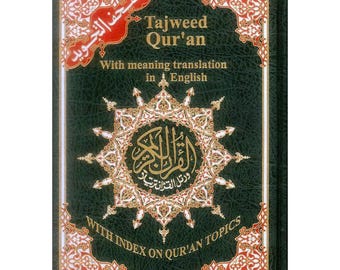 Tajweed Quran with Meanings Translation in English Large