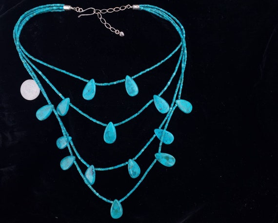 Jay King Mine Finds turquoise composite drop bead… - image 1