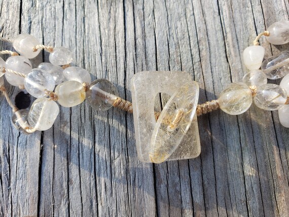 vintage natural stone rutilated quartz polished b… - image 3