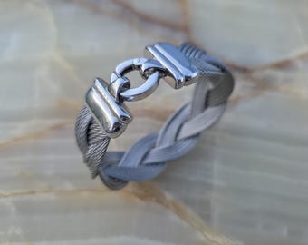 Philippe Charriol 18k Gold & Stainless Steel 10mm Cable Bracelet