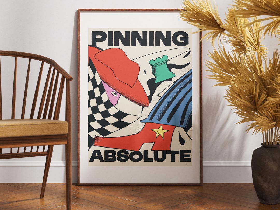 Chess Poster Cowboy Western | Chess Wall Art Print | Funny Chess Gift ...