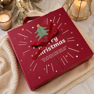 Christmas Advent Calendar Box with 24 Drawers, Reusable Countdown Calendar, Fillable Holiday Gift Box, Xmas Treat Organizer, Kids Advent