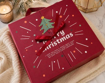 Weihnachts-Adventskalender-Box mit 24 Schubladen, wiederverwendbarer Countdown-Kalender, befüllbare Weihnachtsgeschenkbox, Weihnachtsgeschenk-Organizer, Kinderadvent