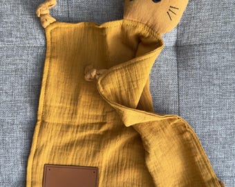 Muslin Bunny Lovey • Organic Cotton Baby Security Blanket