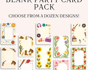 Blank Party / Event / Birthday Card Pack - More than a Dozen Blank Digital Birthday Cards for Personal Use, Social Media, or Instagram