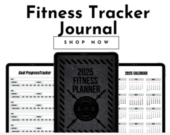2025 Fitness Tracker Planning Guide for Digital Download for Social Media, iPhone, Ipad, Mac, and Android
