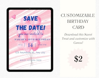 Customizable Social Media / Reels / Instagram Balloon Invitation Card Template for Download