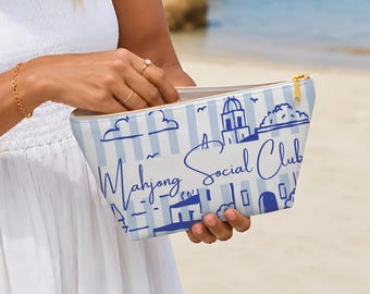 mahjong tile bag mahjong gift for mom palm beach tropical mahjong tote floral mahjongg bag
