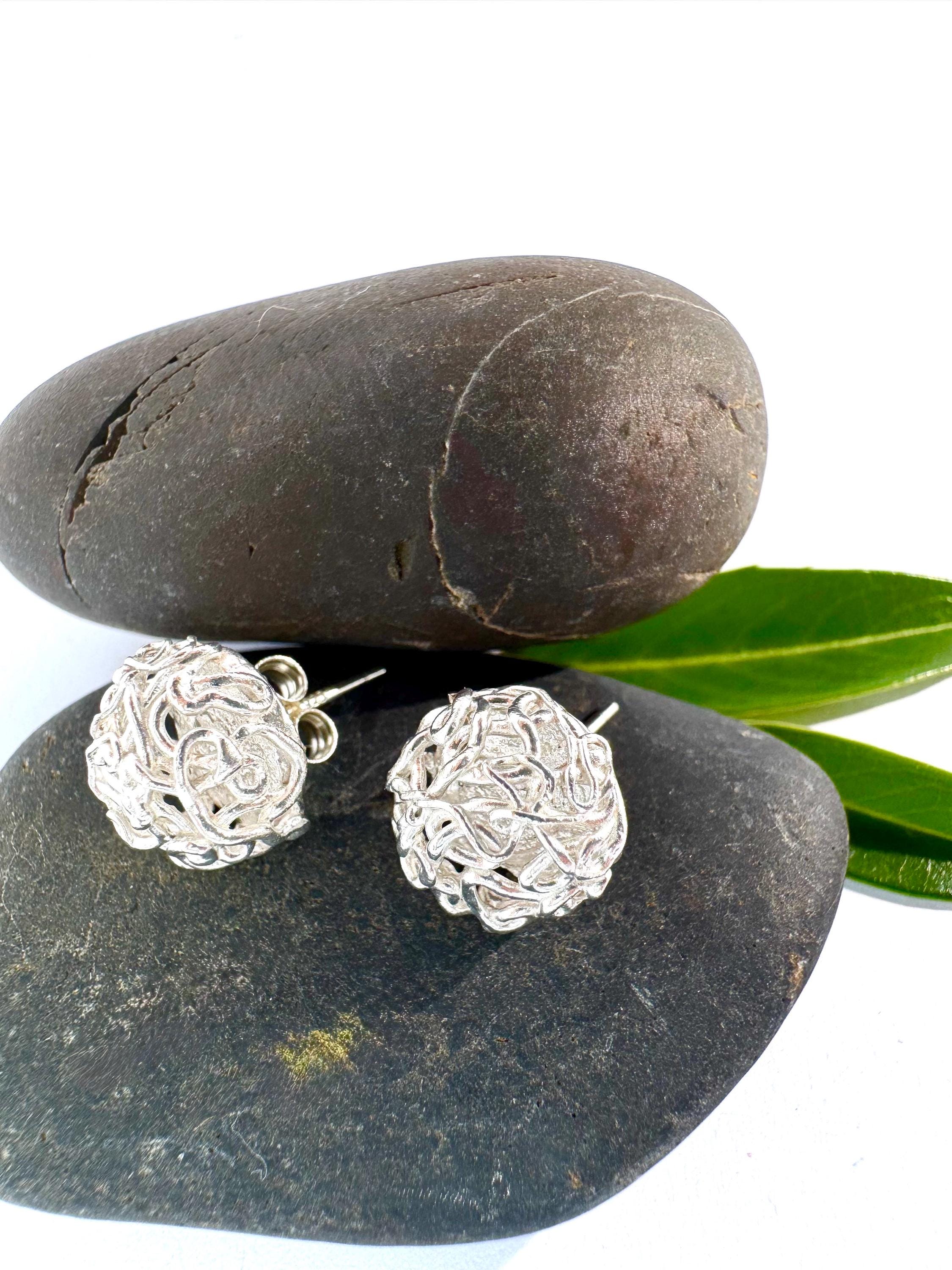 Orecchino A Perno In Opale Massiccio D'argento Da 4 Mm - Foto 8