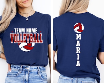 Personalized Volleyball Team Shirt: Custom Name Game Day Tee