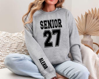Personalized Senior 2027 Sweatshirt With Name, Custom Senior Sweater With Name ,Graduation 2027 Hoodie, Class Of 2027 Hoodie,Graduation Gift