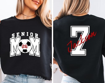 Custom Senior Soccer Mom Sweatshirt, Soccer Mom Sweater with Kid Name, Senior Soccer Mom 2026 Hoodie,Custom Soccer Mom Crewneck,Gift For Mom