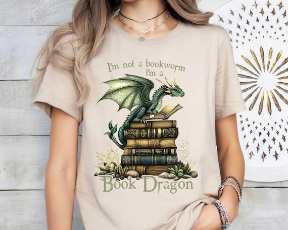 Book Dragon T-Shirt,Book Lover Shirt,Fantasy Reader Shirt,Dragon Sweater,Fantasy Book Lover Shirt, Fantasy Book Lover Gift,Dragon Lover Gift