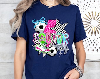 Soccer T-Shirt, Soccer Coquette T-Shirt, Soccer Mama Shirt, Game Day Shirt, Soccer Shirt,Soccer Lover Shirt, Mother's Day Gift,Game Day Gift