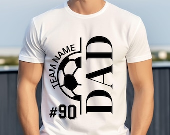 Personalized Soccer Dad T-Shirt With Number, Soccer Dad T-Shirt, Personalized  Soccer Lover Shirt, Game Day Shirt, Custom Soccer Dad Gift,