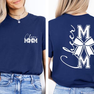 Cheer Mom T-Shirt, Game Day T-Shirt, Cheer Squad T-Shirt ,Cheer Bow Shirt, Coquette Cheer Mom Shirt, Cheerleader Mom T-Shirt, Gift For Mom