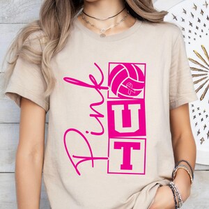 Breast Cancer Volleyball T-Shirt, Pink out Volleyball T-Shirt, Awareness Shirt, Breast Cancer Shirt, Pink Ribbon Shirt,Volleyball Lover Gift