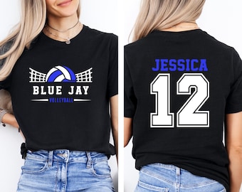 Custom Volleyball Shirt With  Name& Team Name, Volleyball  Team Shirt, Game Day Shirt, Volleyball Lover Gift