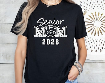 Senior Volleyball Mama 2026 T-Shirt, Volleyball Mama Shirt, Game Day Shirt, Volleyball T-Shirt, Volleyball Mom Gift, Volleyball Mom Shirt
