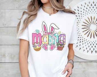 Easter Mama Coquette T-Shirt, Easter Bunny Shirt,Toddler Easter Mom Shirt,Mama Bunny Shirt,Kids Easter Shirt, Girls Easter Shirt,Easter Gift