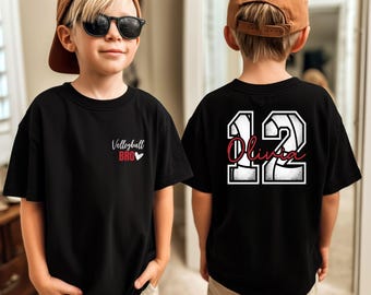 Custom Volleyball Brother T-Shirt With  Name& Number, Custom Volleyball Brother Shirt, Game Day Shirt, Volleyball Brother Gift