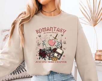 Just One More Chapter Sweatshirt  ,Romantasy Readers Book Sweatshirt, Romantasy Reader Sweatshirt, Romantasy Bookish  Hoodie, Bookish Gift