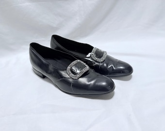 Stanley Blacker Black Leather Tassel Kiltie Loafer Men display picture 2