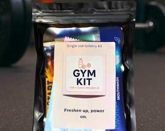 Survivalkit voor sportschool: cadeau voor fitnessliefhebber, opfrissen na de training (eenmalig gebruik)
