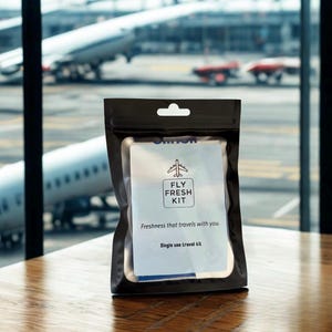 Kit da viaggio per aereo - Pacchetto rinfrescante - Kit da toeletta compatto per voli, viaggi e vita quotidiana - Articoli essenziali per viaggiare