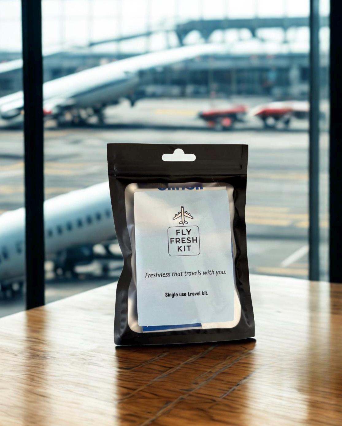 Kit de viaje para avión - Pack de refrescamiento - Neceser compacto para vuelos, viajes y vida diaria - Imprescindibles para viajar