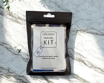 Kit de frescura para vacaciones: artículos de aseo esenciales para llevar en el equipaje de mano: imprescindibles para días de playa, escapadas de fin de semana y escapadas.