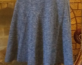 Vintage Denim bleu a-ligne Skirt w / belt