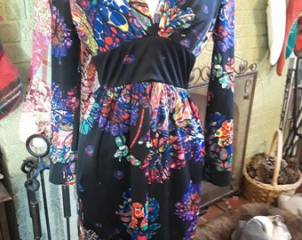 Vintage Shannon Rodgers pour Jerry Silverman teinté verre robe