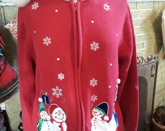 Pull « Laid » Noël bonhomme de neige